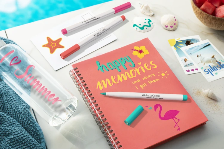 Pisak kreatywny goldfaber b zestaw 6 kol holiday vibes Faber-Castell – zdjęcie 2