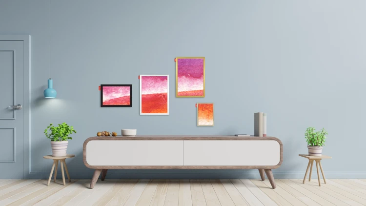 Ramka na zdjęcia MEMOBE, rama plastikowa złota, 30x40 cm – zdjęcie 2