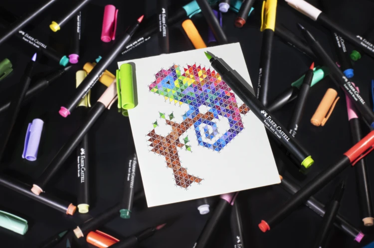 Pisaki pędzelkowe black edition 50 kol. Faber-Castell – zdjęcie 5