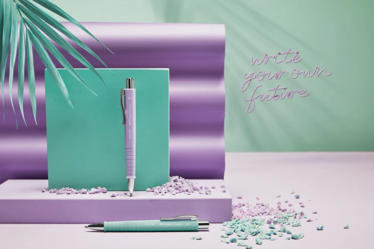 Długopis poly ball xb caribic blue (błękitny) Faber-Castell – zdjęcie 2