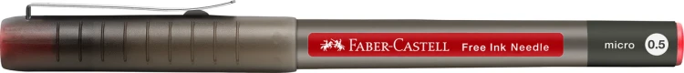 CIENKOPIS KULKOWY FREE INK KOŃCÓWKA  IGŁOWA 0,5 mm CZERWONY FABER-CASTELL – zdjęcie 3