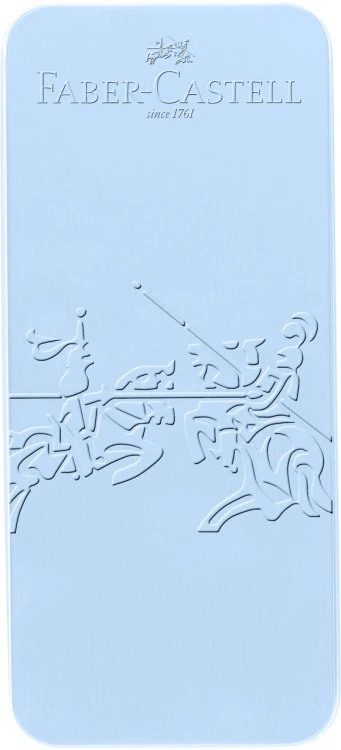 Zestaw prezentowy grip 2010 pióro wieczne + długopis sky blue opakowanie metalowe Faber-Castell – zdjęcie 2