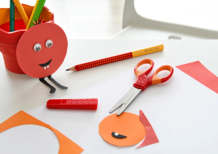 Nożyczki szkolne grip display 10 szt. mix kolorów Faber-Castell – zdjęcie 3