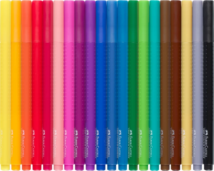 Flamastry grip 20 kol. w etui Faber-Castell – zdjęcie 2