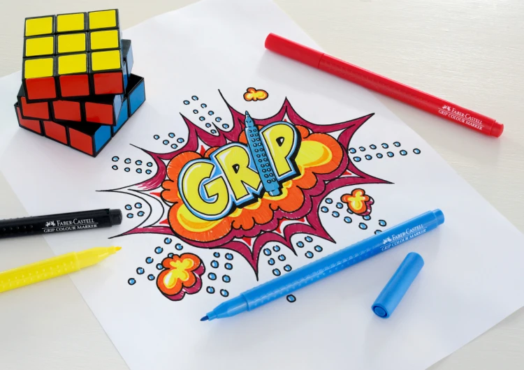 Flamastry grip 20 kol. w etui Faber-Castell – zdjęcie 4
