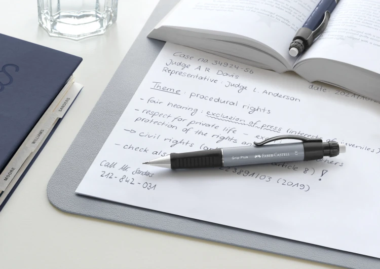 Ołówek automatyczny grip plus 1307 niebieski metalik Faber-Castell – zdjęcie 3