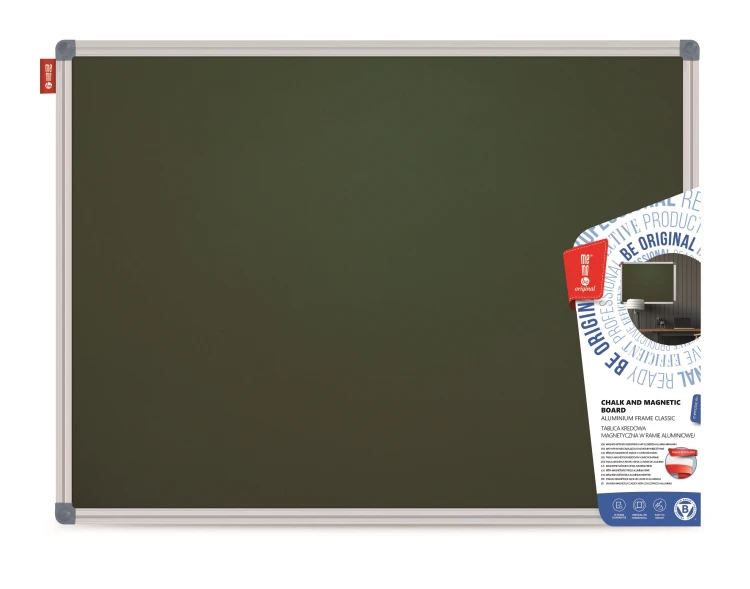 Tablica kredowa magnetyczna MEMOBE zielona, rama aluminiowa Classic, 170x100 cm – zdjęcie 2