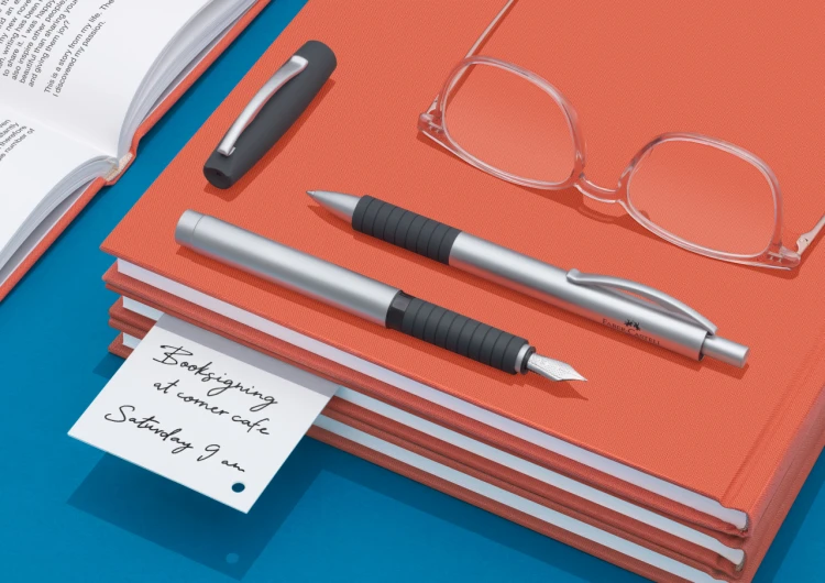 Zestaw prezentowy basic metal pióro+długopis+etui skórzane Faber-Castell – zdjęcie 6