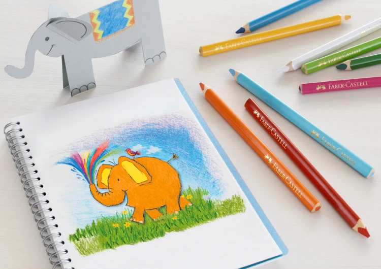 KREDKI JUMBO TRÓJKĄTNE 24 KOL. GRAFIT 5,4mm FABER-CASTELL – zdjęcie 3