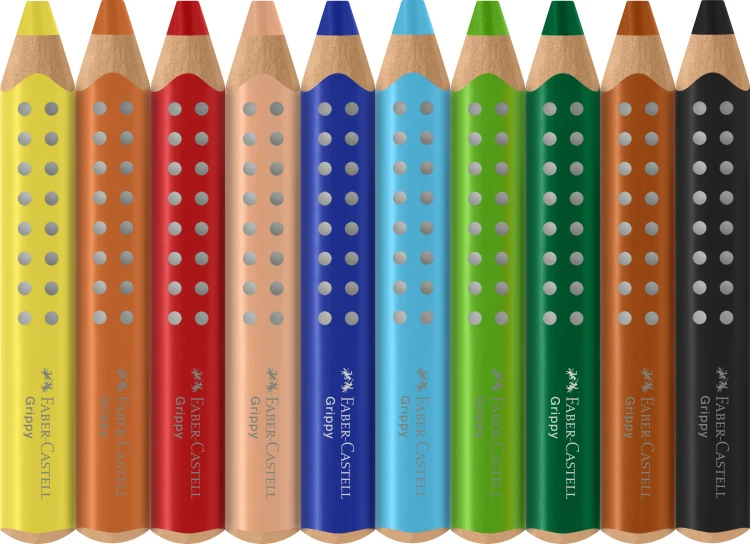 Kredki grippy 10 kol. + temperówka Faber-Castell – zdjęcie 2