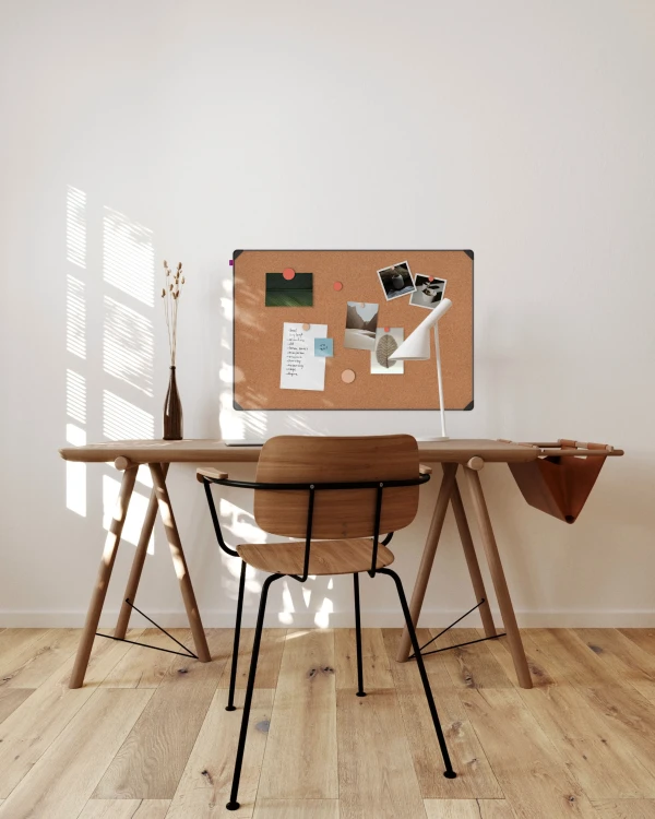 Tablica korkowa MemoBe idea EDGE, rama aluminiowa, 90x60 cm – zdjęcie 5