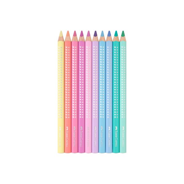 Kredki ołówkowe sparkle jumbo 10 kol.opakowanie metalowe Faber-Castell – zdjęcie 2