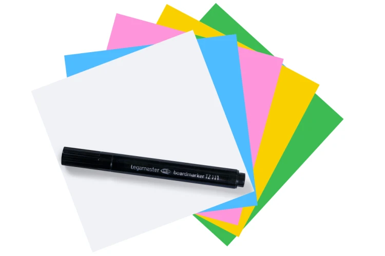 KARTECZKI MAGIC CHART NOTES 5 KOL. x 50 SZT. 10x10cm LEGAMASTER – zdjęcie 2