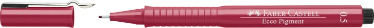 Cienkopis ecco pigment 0,5 mm czerwony Faber-Castell – zdjęcie 2
