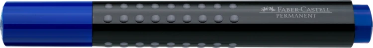 Grip marker permanentny niebieski końcówka ścięta Faber-Castell – zdjęcie 3