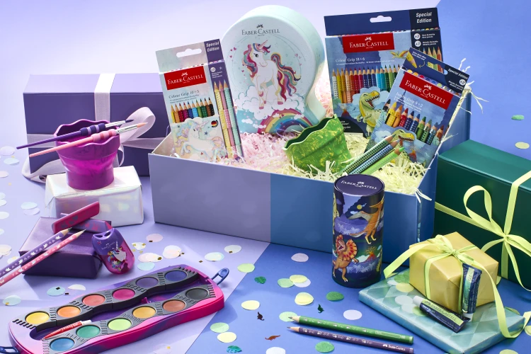 Zestaw szkolny dinozaury 2 x ołówek +temperówka + gumka blister Faber-Castell – zdjęcie 4