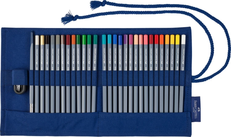 Kredki goldfaber aqua piórnik rolowany (27 kredek+temperówka+pędzelek) Faber-Castell – zdjęcie 2