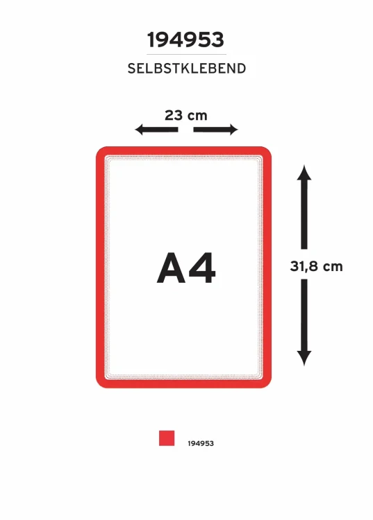 KIESZEŃ SAMOPRZYLEPNA A4 DJOIS x TARIFOLD MAGNETO Z MAGNETYCZNYM ZAMKNIĘCIEM 2 SZT. CZERWONE – zdjęcie 3