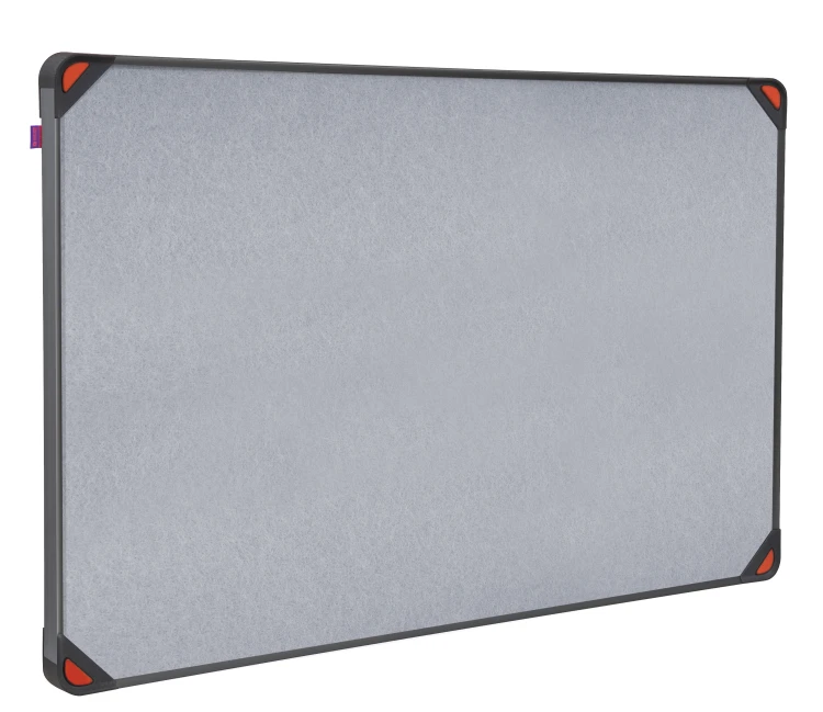 Tablica filcowa MemoBe idea EDGE ALL BLACK, powierzchnia popielata, rama aluminiowa czarna, 120x90 cm – zdjęcie 5