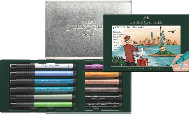 Zestaw pitt artist pen new york 12 szt. Faber-Castell – zdjęcie 2
