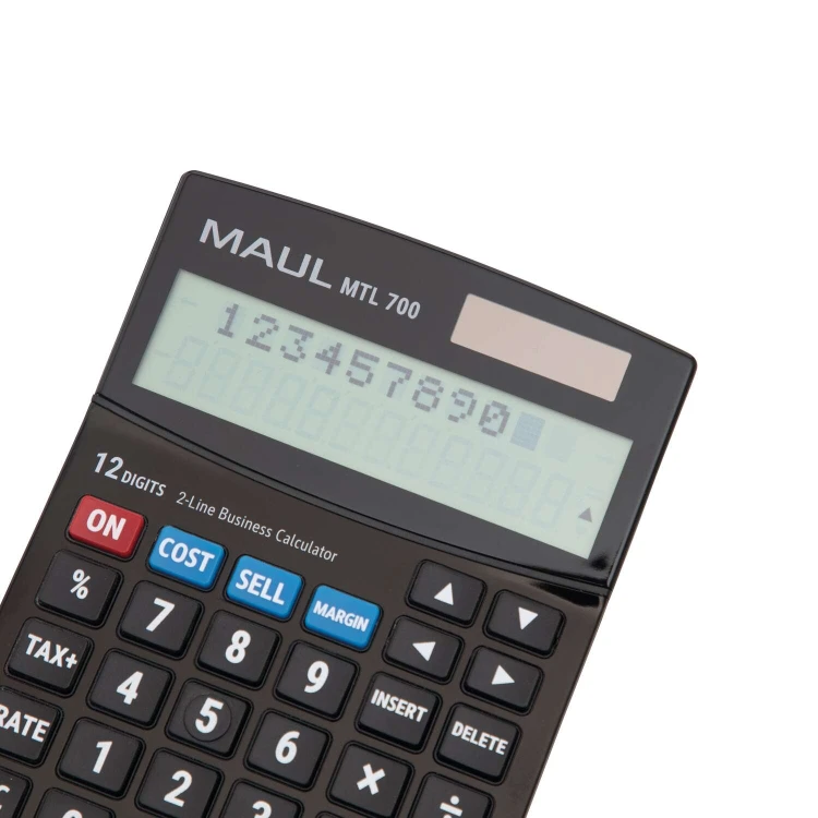 Kalkulator biurkowy business pro mtl 700, 12-POZYCYJNY, dwuliniowy, czarny Maul – zdjęcie 4
