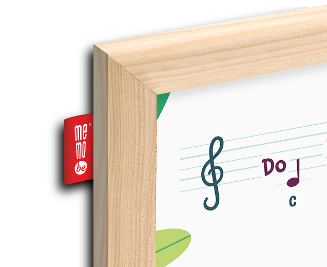 Tablica edukacyjna MemoBe, WHITEBOARDGAME: Music adventure!, nadruk WESOŁE NUTKI Z PTASZKAMI, rama drewniana, 200x10 – zdjęcie 5