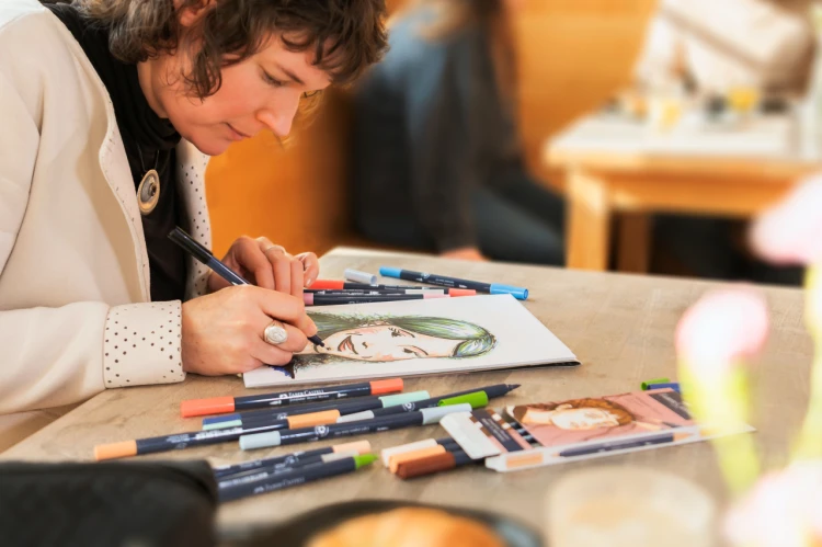 Pisak goldfaber sketch dwustronny, kolor 240 Faber-Castell – zdjęcie 5