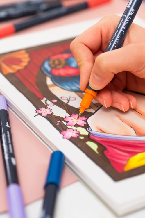 Pisak goldfaber sketch dwustronny, kolor 453 Faber-Castell – zdjęcie 6