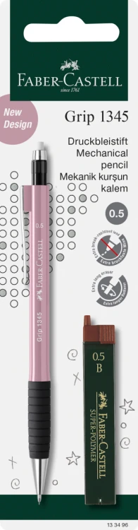 Ołówek aut. grip 1345 + 12 wkładów grafitowych 0.5 mm b Faber-Castell – zdjęcie 2