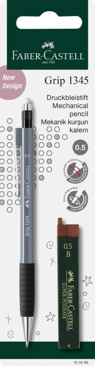 Ołówek aut. grip 1345 + 12 wkładów grafitowych 0.5 mm b Faber-Castell – zdjęcie 3