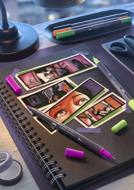 Pisak goldfaber sketch dwustronny, kolor 112 Faber-Castell – zdjęcie 6