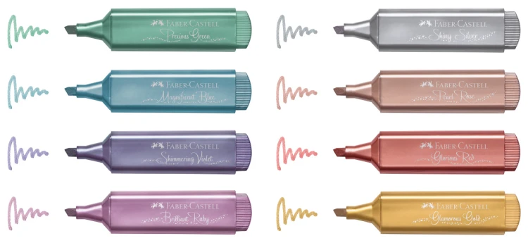 Zakreślacz 1546 metaliczny display 100 szt. Faber-Castell – zdjęcie 2