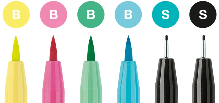 Zestaw pitt artist pen handlettering 6 szt. w etui, odcienie pastelowe Faber-Castell – zdjęcie 2