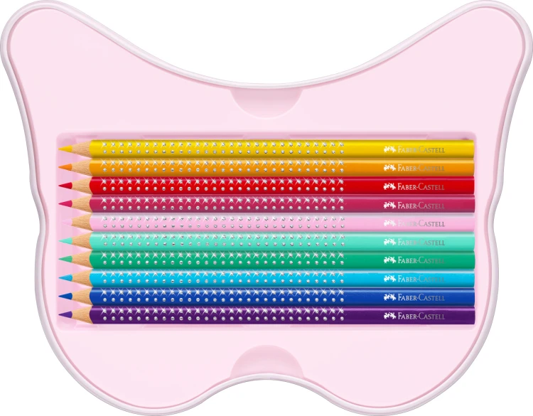 Kredki ołówkowe sparkle w opakowaniu upominkowym butterfly Faber-Castell – zdjęcie 4