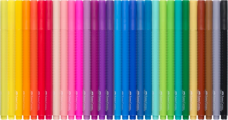 Flamastry grip 30 kol. w etui Faber-Castell – zdjęcie 2