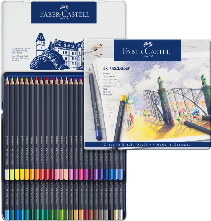 Kredki goldfaber 48 kol. opak. metalowe Faber-Castell – zdjęcie 3
