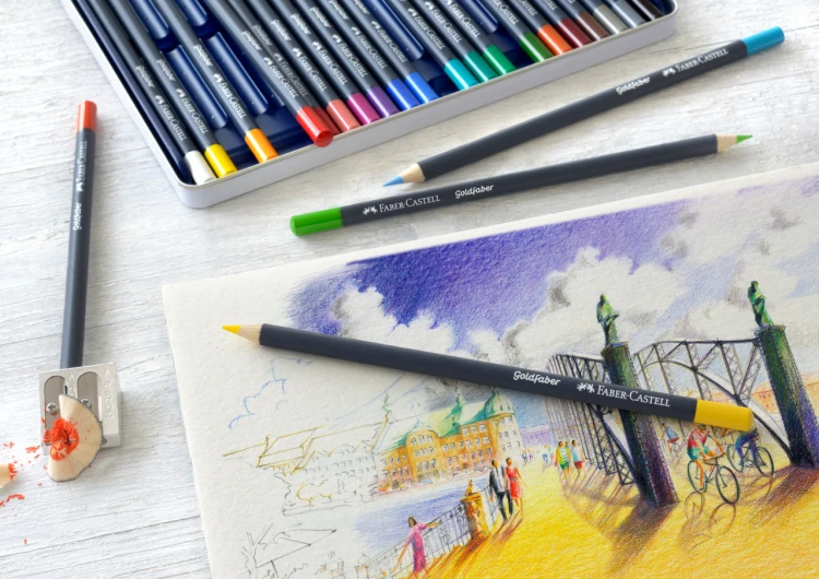 Kredki goldfaber 48 kol. opak. metalowe Faber-Castell – zdjęcie 4