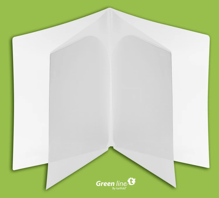 FOLDER PREZENTACYJNY GREEN LINE DJOIS x TARIFOLD Z 2 KLAPKAMI A4 6 SZT. BIAŁY – zdjęcie 2