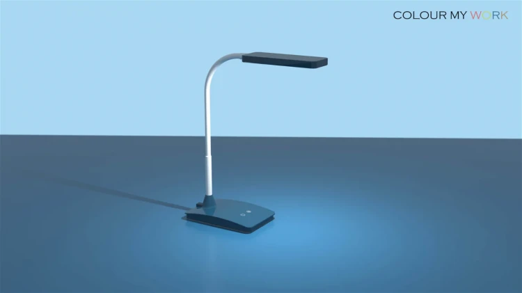 LAMPA BIURKOWA LED MAULpearly, możliwość regulacji światła NIEBIESKA – zdjęcie 2