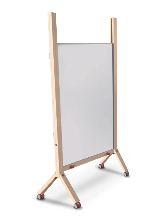 Flipchart MemoBe idea WOOD, powierzchnia suchościeralna magnetyczna, 80x120xh180 cm – zdjęcie 2