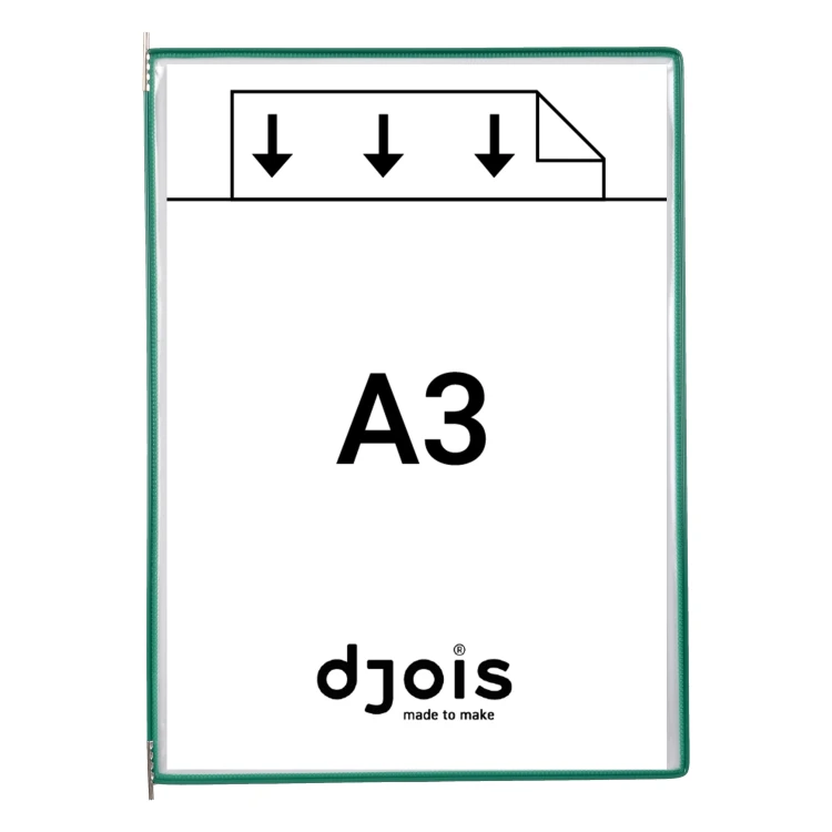 PANEL PREZENTACYJNY DJOIS x TARIFOLD A3 10 SZT. OTWARCIE Z GÓRY KOLOR ZIELONY – zdjęcie 2