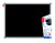 Tablica kredowa magnetyczna MEMOBE czarna, rama aluminiowa Classic, 240x120 cm – zdjęcie 2