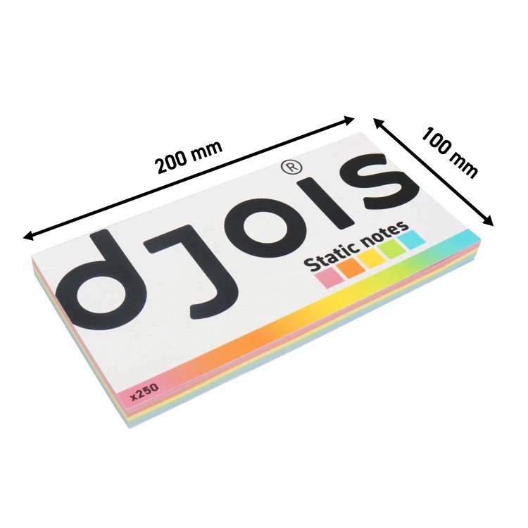 KARTECZKI ELEKTROSTATYCZNE DJOIS L 100x 200 MM 250 SZT. MIX KOLORÓW – zdjęcie 2