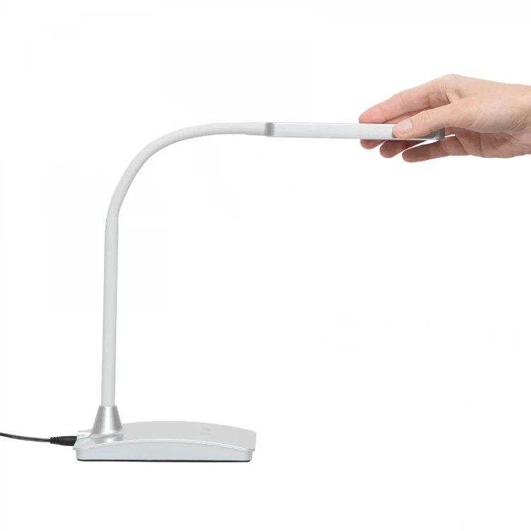 LAMPA BIURKOWA LED MAULpearly, możliwość regulacji światła SREBRNA – zdjęcie 5