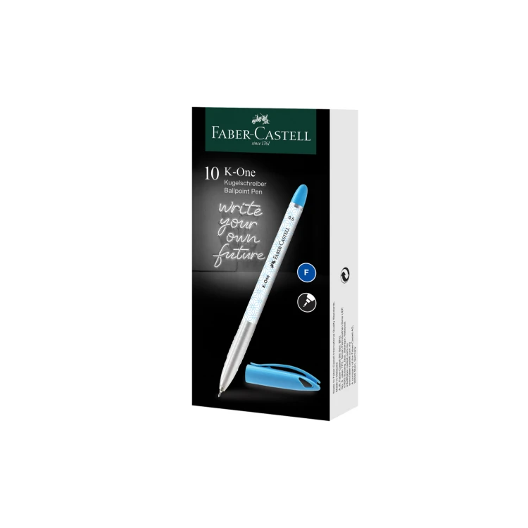 Długopis k-one 0.5 mm niebieski Faber-Castell – zdjęcie 4