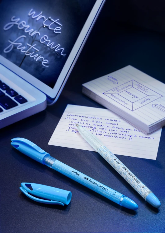 Długopis k-one 0.5 mm niebieski Faber-Castell – zdjęcie 5