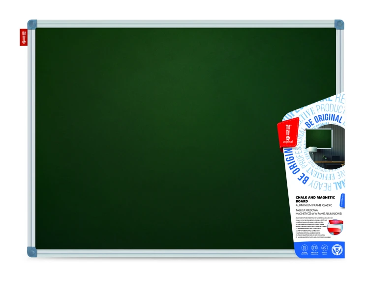 Tablica kredowa magnetyczna MEMOBE zielona, rama aluminiowa Classic, 200x100 cm – zdjęcie 2