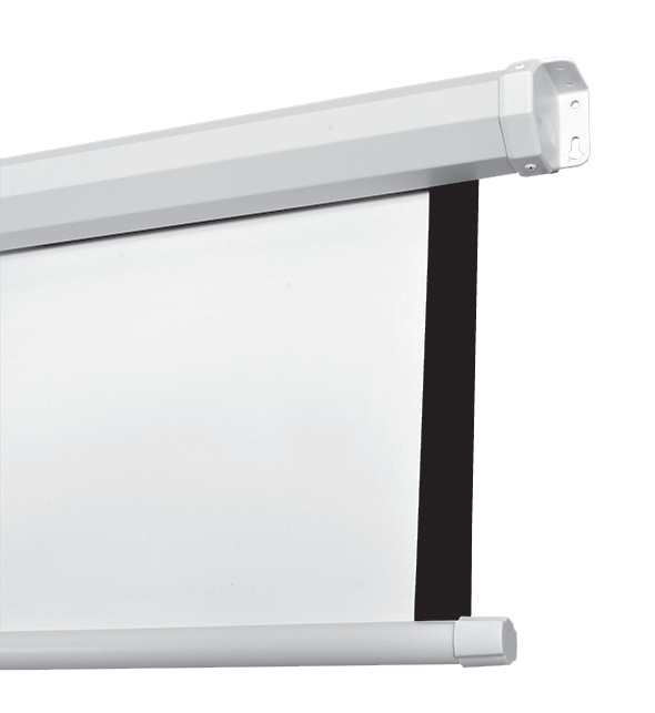 Ekran projekcyjny MEMOBE, manualny sufitowy lub naścienny BASIC, płótno Matt White, 240xh240 cm (1:1) – zdjęcie 3