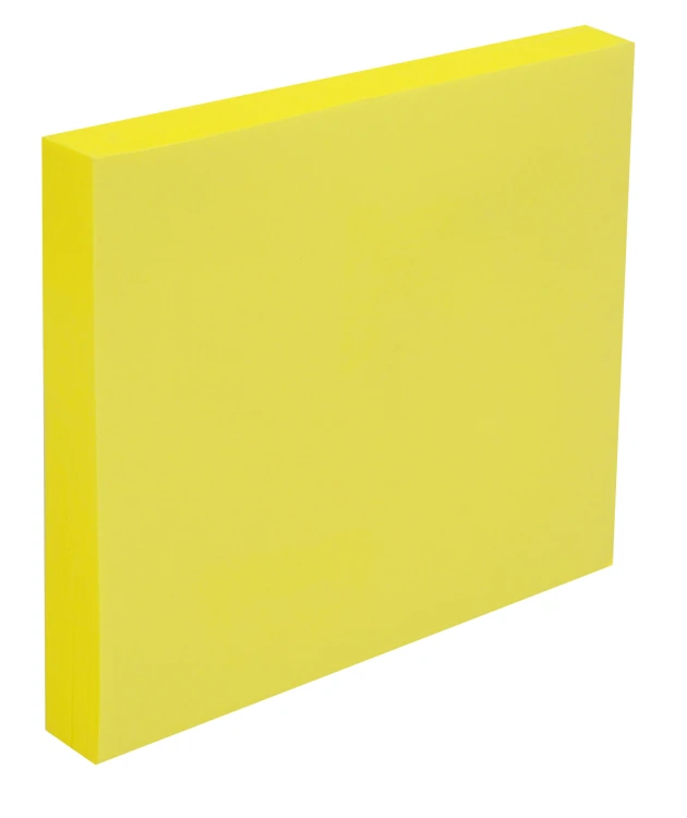 Karteczki samoprzylepne MemoBe, neon żółty, 100 kart., 75x75 mm – zdjęcie 2