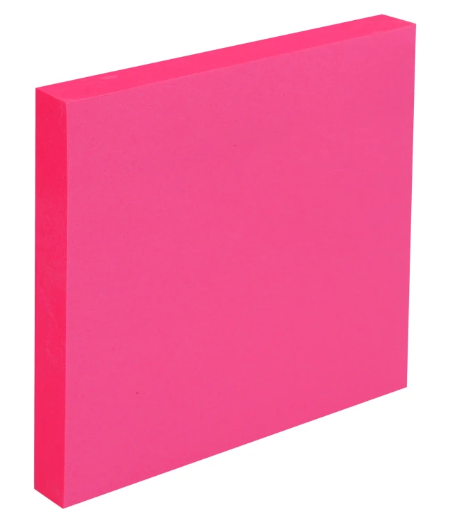 Karteczki  samoprzylepne MemoBe, neon różowy, 100 kart., 75x75 mm – zdjęcie 2